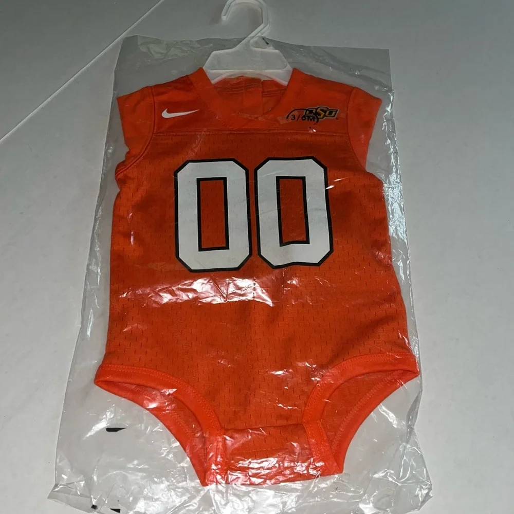 Nike OSU Cowboys Infant NCAA College Football Jersey Bodysuit 3/6‎ Months New